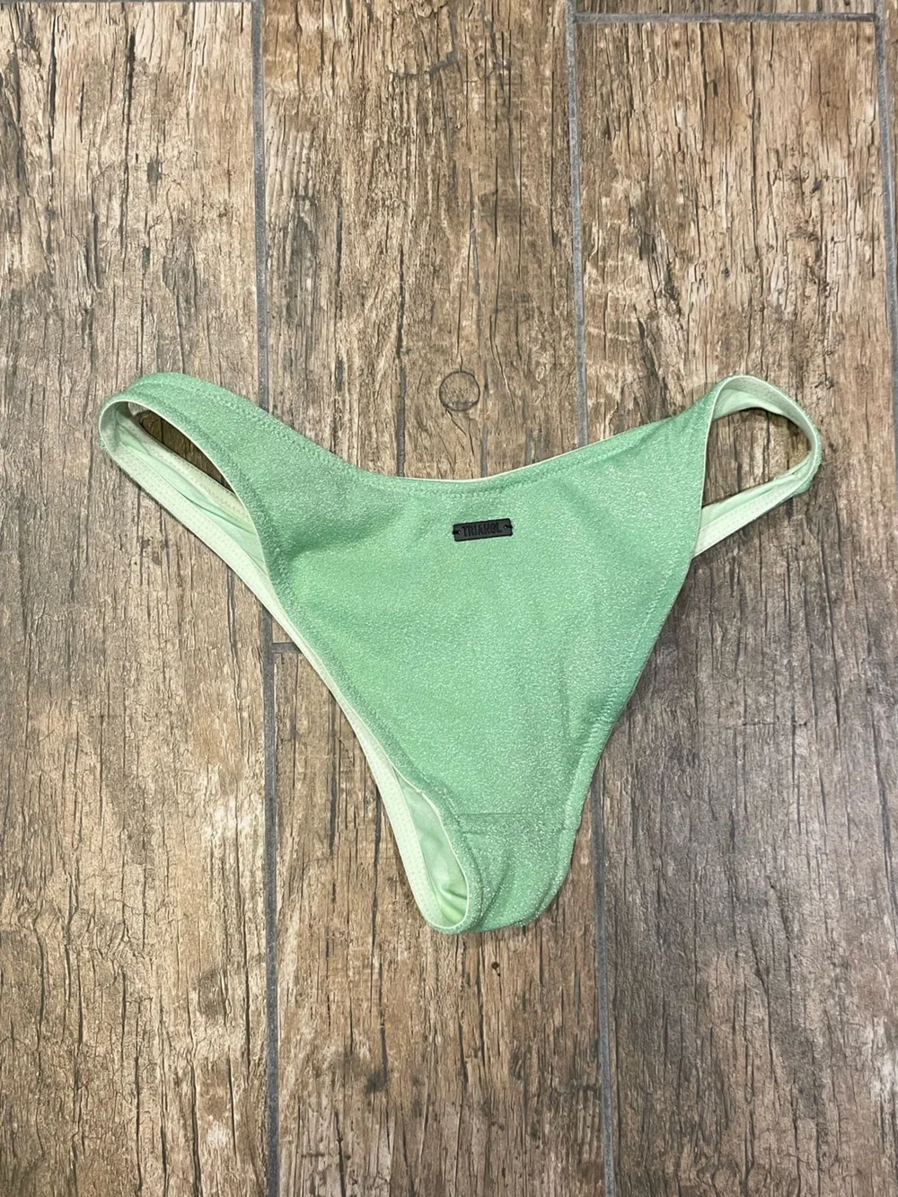 triangl swimwear Lime Green Sparkle Bikini Set